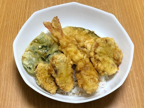 海老とホタテの天丼♪